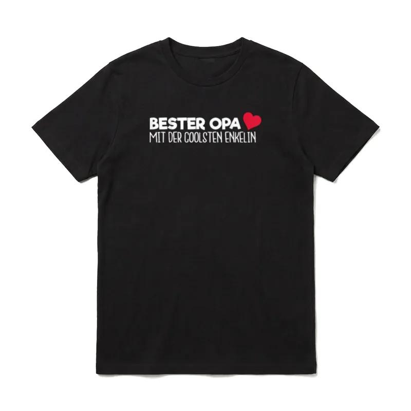 Bester Opa Coolste Enkelin T-Shirt – Klassisches T-Shirt in Schwarz