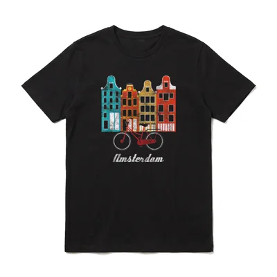 Amsterdam Niederlande Kulturerbe Europa T-Shirt – Klassisches T-Shirt in Schwarz