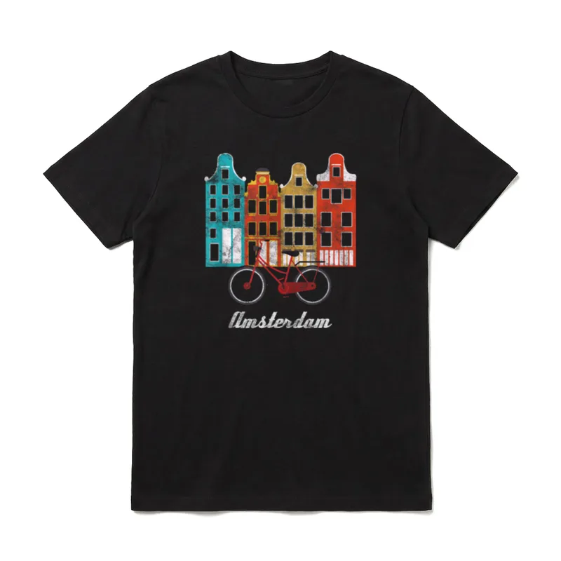 Amsterdam Niederlande Kulturerbe Europa T-Shirt – Klassisches T-Shirt in Schwarz