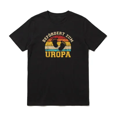 Befördert zum Uropa vintage T-Shirt – Klassisches T-Shirt in Schwarz
