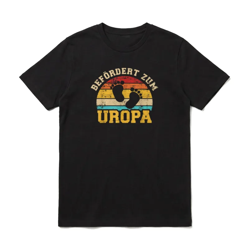 Befördert zum Uropa vintage T-Shirt – Klassisches T-Shirt in Schwarz