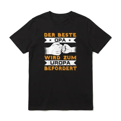 Der Beste Opa Wird Uropa T-Shirt – Klassisches T-Shirt in Schwarz