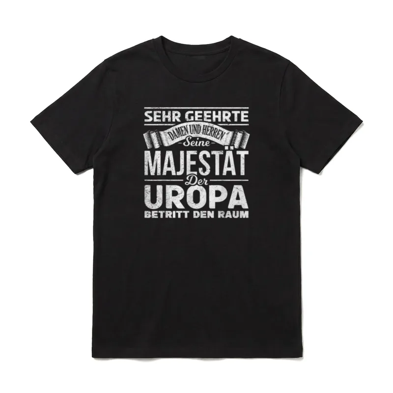 Seine Mäjestät der Uropa T-Shirt – Klassisches T-Shirt in Schwarz