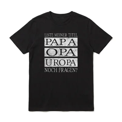 Urenkel Retro Vintage Papa T-Shirt – Klassisches T-Shirt in Schwarz