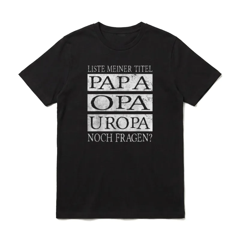 Urenkel Retro Vintage Papa T-Shirt – Klassisches T-Shirt in Schwarz