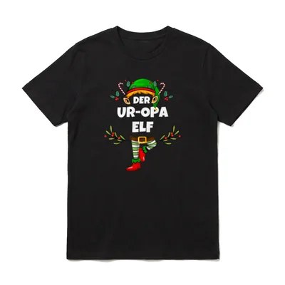 Ur-Opa Elf Weihnachten Elf T-Shirt – Klassisches T-Shirt in Schwarz