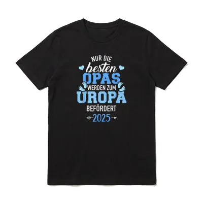 Besten Opas werden T-Shirt – Klassisches T-Shirt in Schwarz