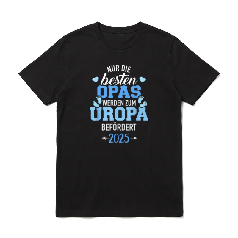Besten Opas werden T-Shirt – Klassisches T-Shirt in Schwarz