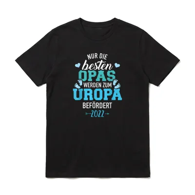 Besten Opas werden T-Shirt – Nur die besten Opas werden zum Uropa befördert 2022 – Klassisches T-Shirt in Schwarz