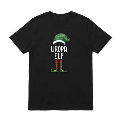 Uropa Elf Weihnachten Partnerlook T-Shirt – Klassisches T-Shirt in Schwarz