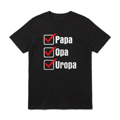 Papa Opa Uropa Familie T-Shirt – Klassisches T-Shirt in Schwarz