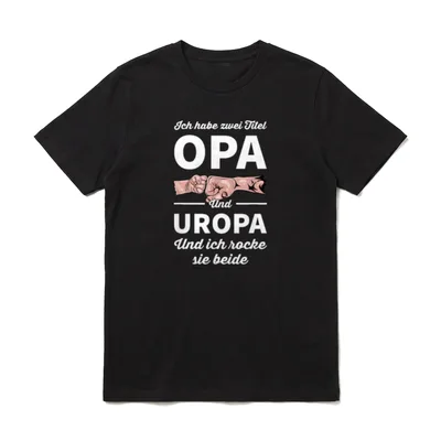Ich Spruch Lustig Ich T-Shirt – Opa und Uropa Fingerschlag Spruch auf T-Shirt – Klassisches T-Shirt in Schwarz