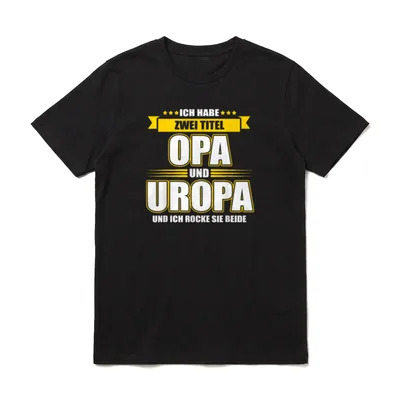 Ich habe zwei Titel Opa T-Shirt – Klassisches T-Shirt in Schwarz