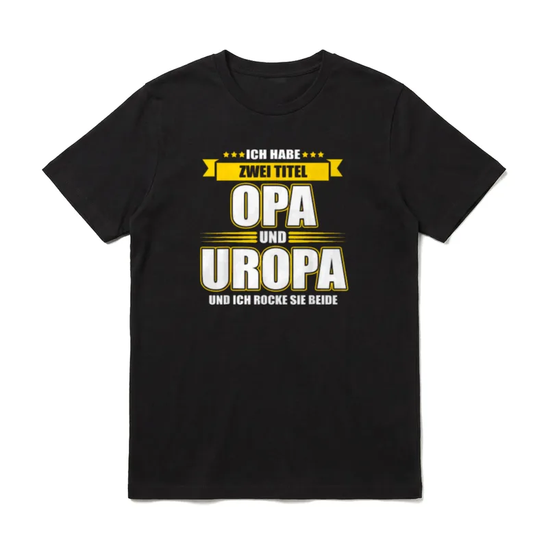 Ich habe zwei Titel Opa T-Shirt – Klassisches T-Shirt in Schwarz