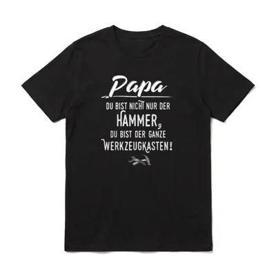 Papa du bist Nicht T-Shirt – Spruch Papa Werkzeugkasten mit Hammer und Schlüssel Grafik – Klassisches T-Shirt in Schwarz