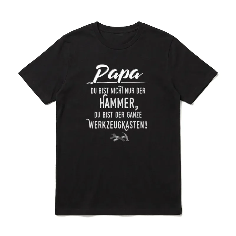 Papa du bist Nicht T-Shirt – Spruch Papa Werkzeugkasten mit Hammer und Schlüssel Grafik – Klassisches T-Shirt in Schwarz