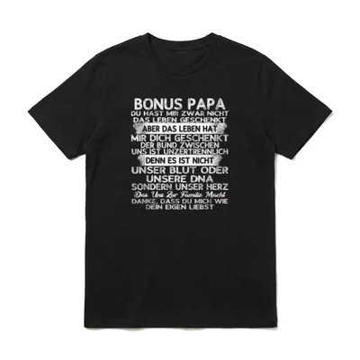 Sohn Bonusvater Himmelfahrt Bonuspapa T-Shirt – Klassisches T-Shirt in Schwarz