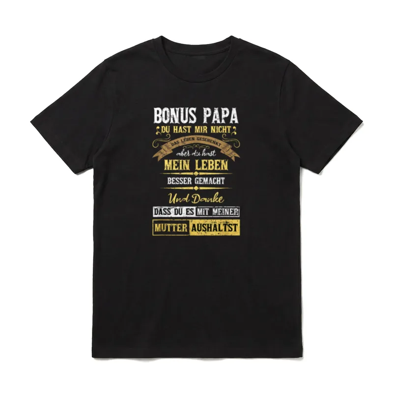 Sohn Bonusvater Himmelfahrt Bonuspapa Herrentag T-Shirt – Klassisches T-Shirt in Schwarz