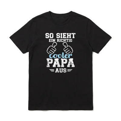 Cooler Papa Vater lustiges T-Shirt – Klassisches T-Shirt in Schwarz