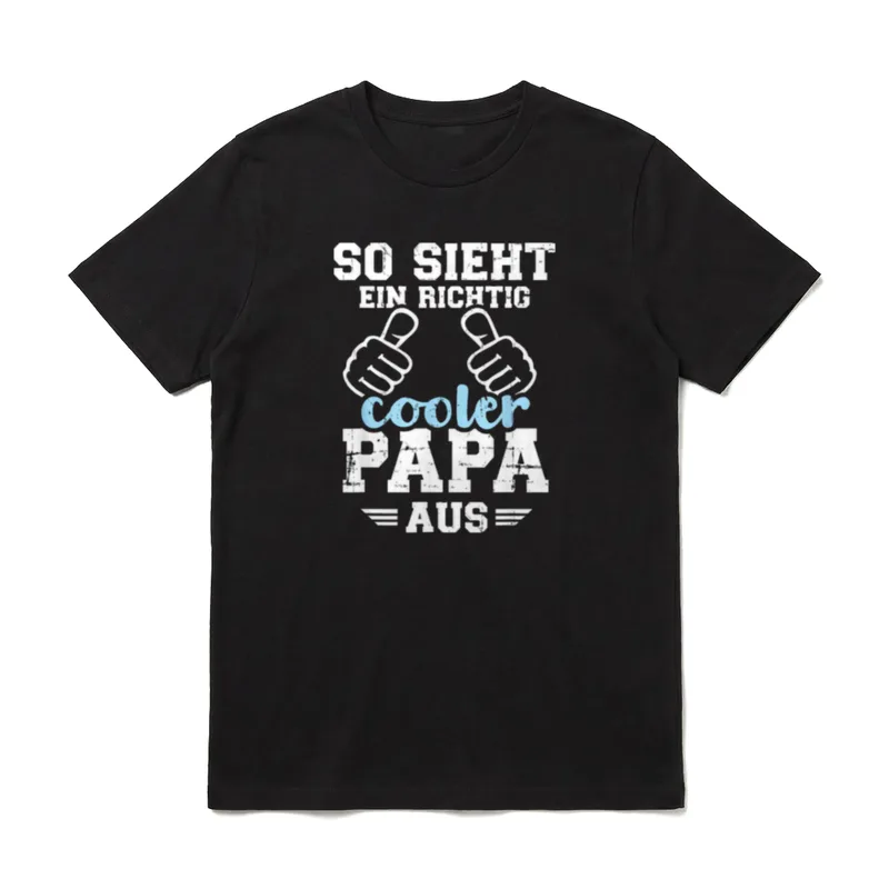 Cooler Papa Vater lustiges T-Shirt – Klassisches T-Shirt in Schwarz