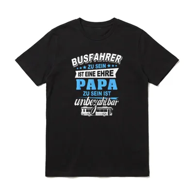 Bus Fahren Geschenke Vatertag T-Shirt – Klassisches T-Shirt in Schwarz