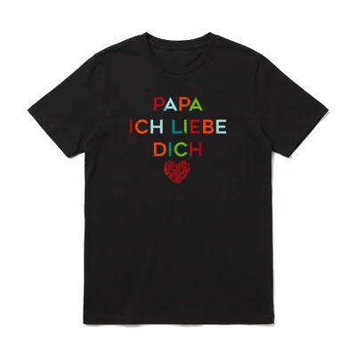 Papa Ich Liebe Dich T-Shirt – Klassisches T-Shirt in Schwarz