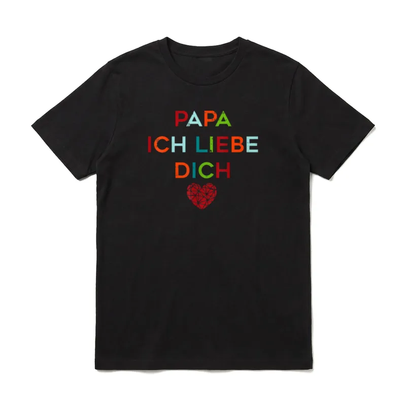 Papa Ich Liebe Dich T-Shirt – Klassisches T-Shirt in Schwarz
