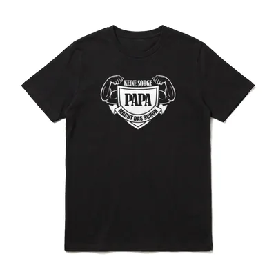 Papa macht das schon T-Shirt – Klassisches T-Shirt in Schwarz