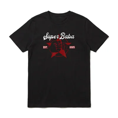 Süper Baba Babalar Günü T-Shirt – Klassisches T-Shirt in Schwarz