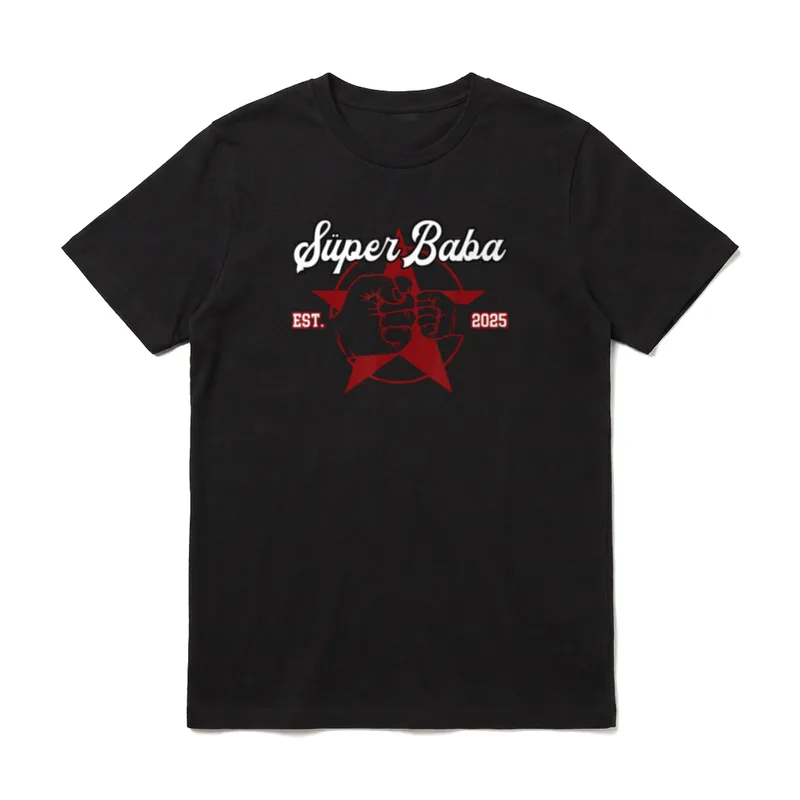 Süper Baba Babalar Günü T-Shirt – Klassisches T-Shirt in Schwarz