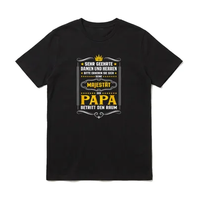 Papa Vater Witz Vatertag T-Shirt – Klassisches T-Shirt in Schwarz
