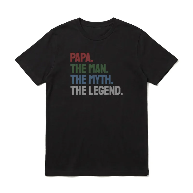 ❤ Papa The Man T-Shirt – Klassisches T-Shirt in Schwarz