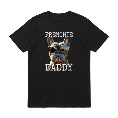 Frenchie Daddy Papa Vater T-Shirt – Klassisches T-Shirt in Schwarz