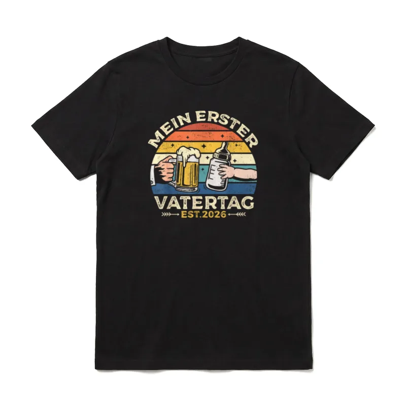 Mein Erster Vatertag Lustiges Vatertagsgeschenk T-Shirt – Klassisches T-Shirt in Schwarz