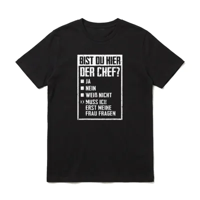 Bist Du Hier Vatertag & Herrentag T-Shirt – Klassisches T-Shirt in Schwarz