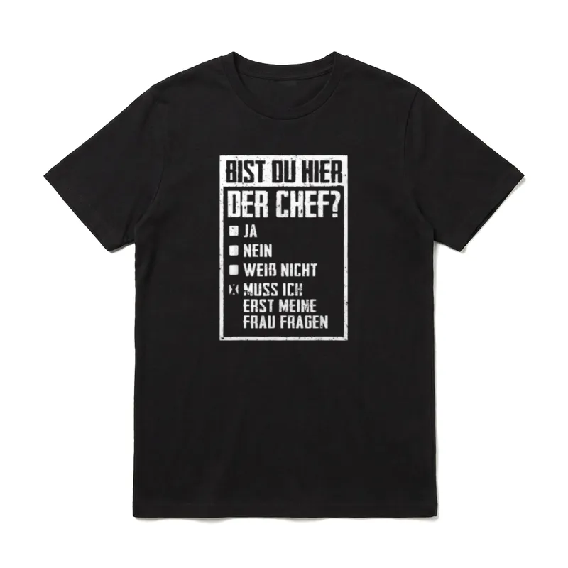 Bist Du Hier Vatertag & Herrentag T-Shirt – Klassisches T-Shirt in Schwarz