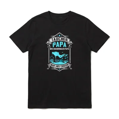 Taucher Papa Vatertag Tauchen T-Shirt – Klassisches T-Shirt in Schwarz