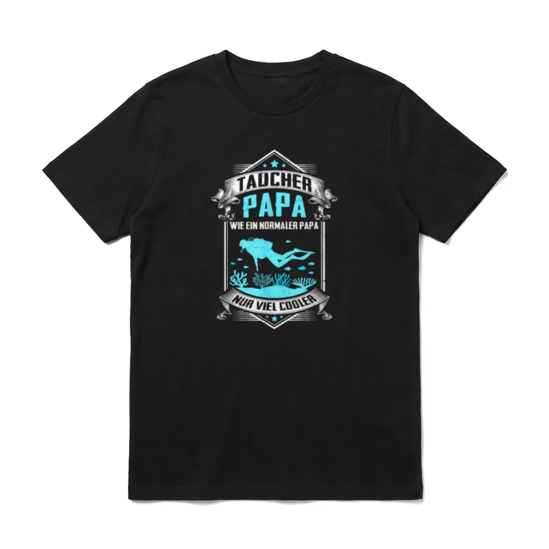 Taucher Papa Vatertag Tauchen T-Shirt – Klassisches T-Shirt in Schwarz