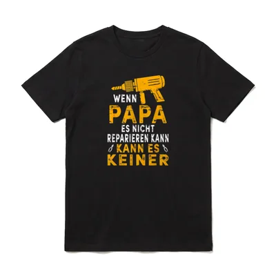 Vater zum 1. Vatertag T-Shirt – Klassisches T-Shirt in Schwarz