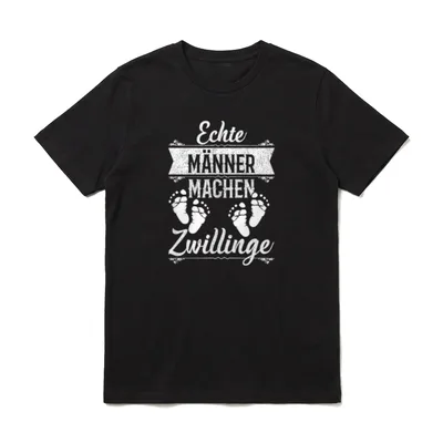 Papatag Herrentag Vatertagsgeschenk Zwilling T-Shirt – Klassisches T-Shirt in Schwarz
