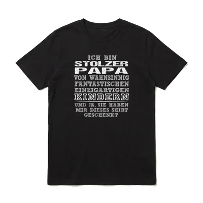 Vatertagsgeschenk Stolzer Papa Vater T-Shirt – Klassisches T-Shirt in Schwarz