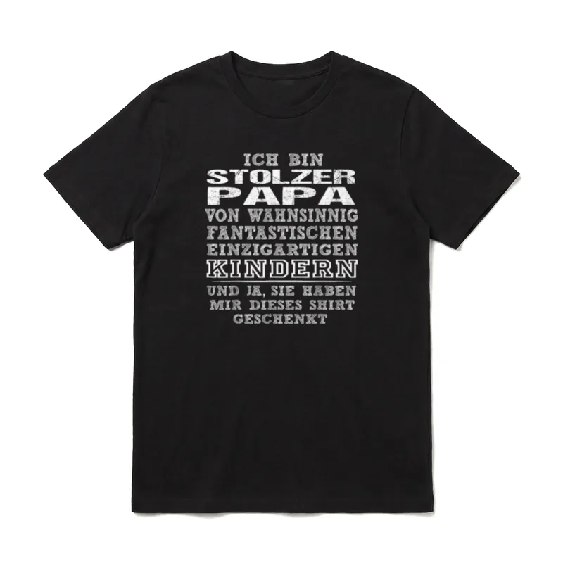 Vatertagsgeschenk Stolzer Papa Vater T-Shirt – Klassisches T-Shirt in Schwarz