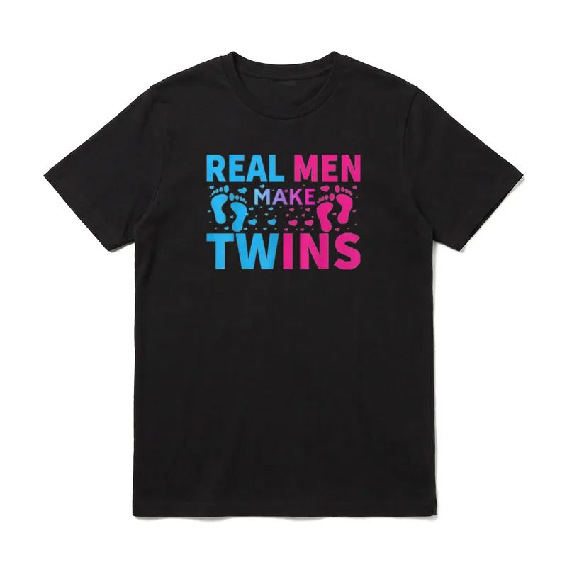Real Men Make Twins Father's T-Shirt – Klassisches T-Shirt in Schwarz