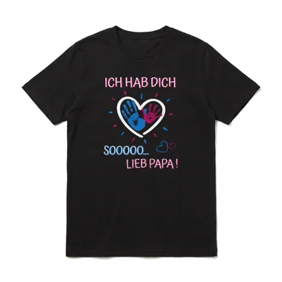 Ich hab dich lieb Papa T-Shirt – Klassisches T-Shirt in Schwarz