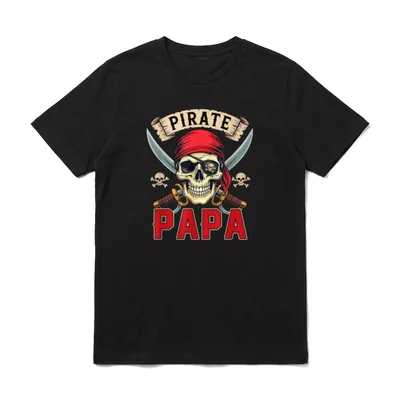 Pirate Lover Papa Father's T-Shirt – Klassisches T-Shirt in Schwarz