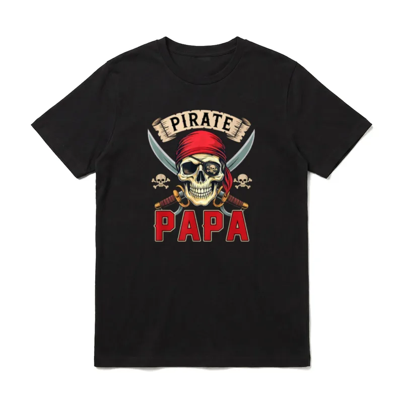 Pirate Lover Papa Father's T-Shirt – Klassisches T-Shirt in Schwarz