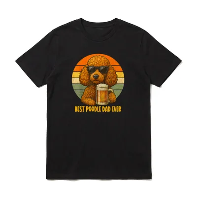 Lustiger Vatertags-Hund für Pudel T-Shirt – Klassisches T-Shirt in Schwarz