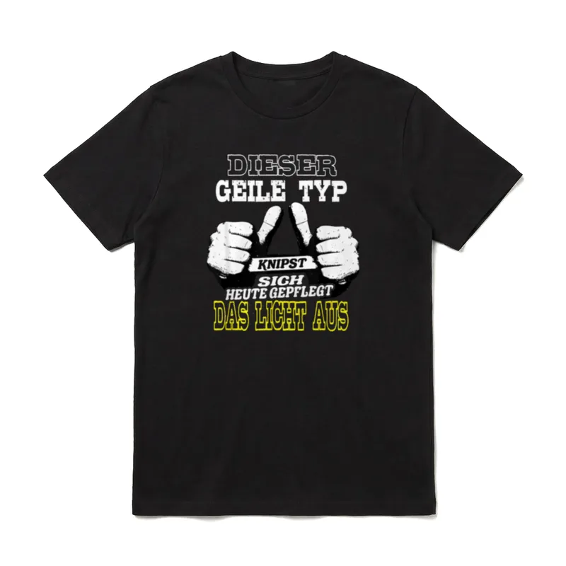 Dieser Geile Typ Knipst T-Shirt – Klassisches T-Shirt in Schwarz