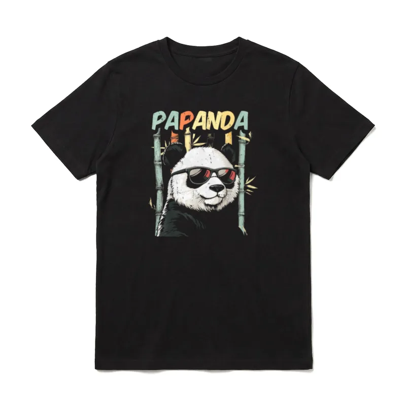 Papanda Lustiges Panda Papa Wortspiel T-Shirt – Klassisches T-Shirt in Schwarz