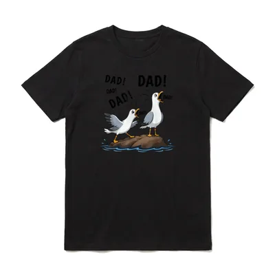 Papa Möwe Funny Daddy T-Shirt – Klassisches T-Shirt in Schwarz